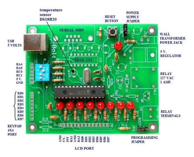 BOLT Microcontroller LITE with PIC18F2550