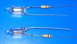 neon lamp power indicator with resistor