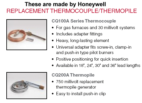 Honeywell thermocouples