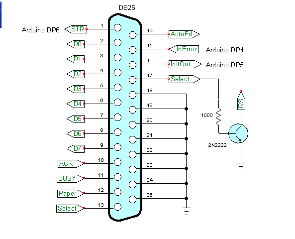 PC printer Port Reads Arduino Sensors