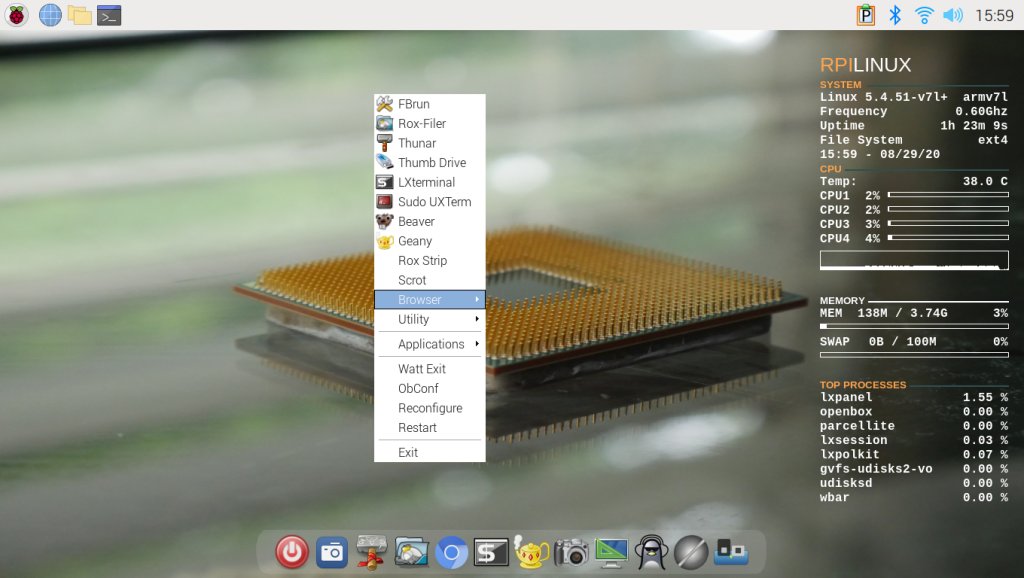 Example Openbox LXDE desktop