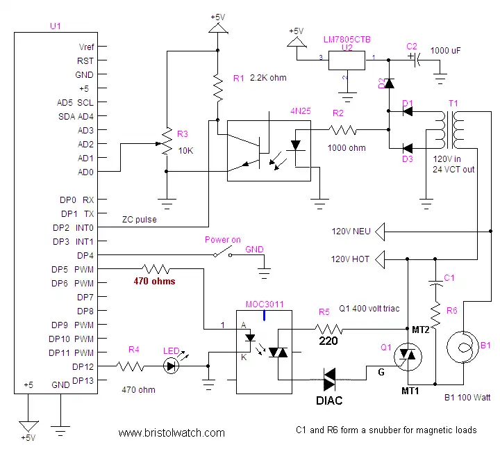schematic arduino ac control