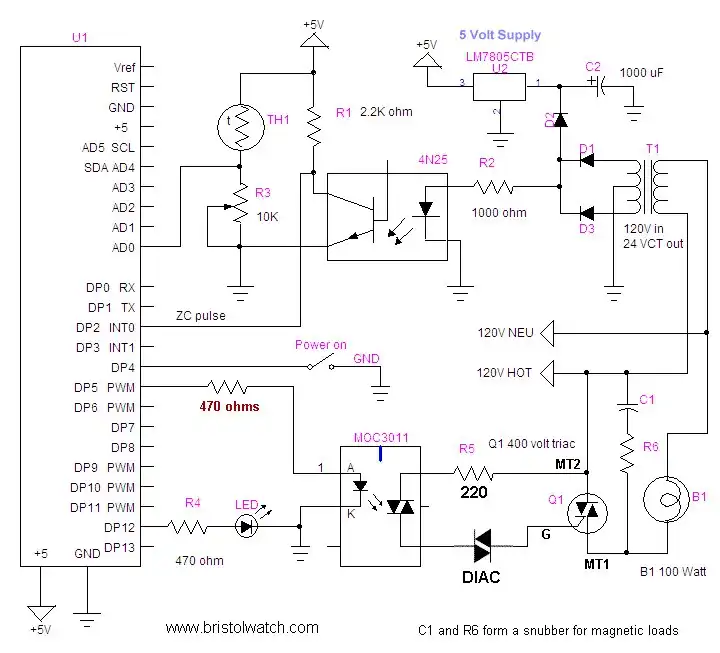 Arduino AC power control.