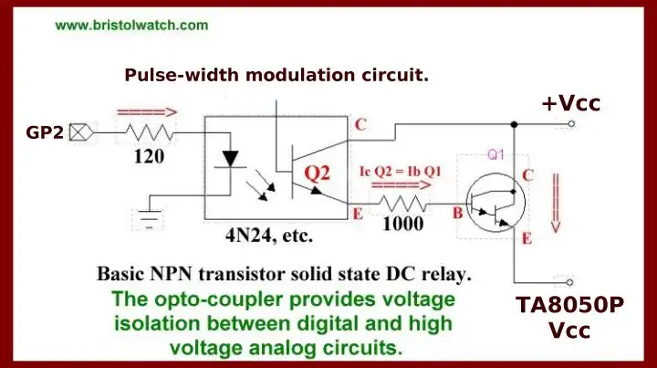 High side transistor switch circuit.