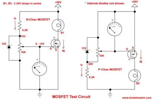 Power MOSFET test circuits.