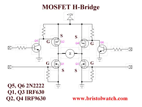Power MOSFET H-Bridge basic circuit.