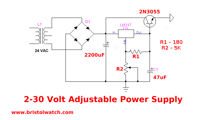 LM317 power variable supply.