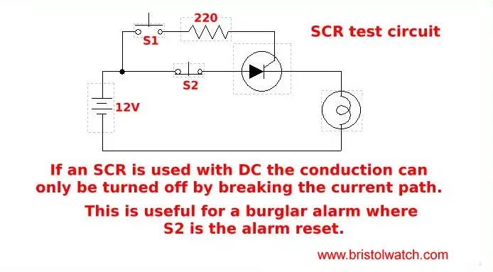 SCR test circuit.