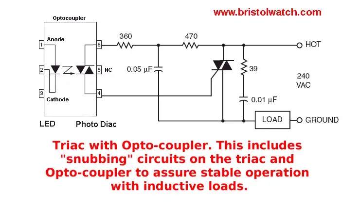 opto-coupler with a diac