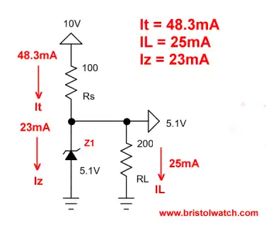 5.1 Volt Zener circuit.