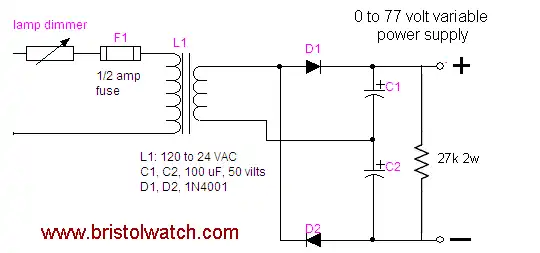 Power testing a diac.