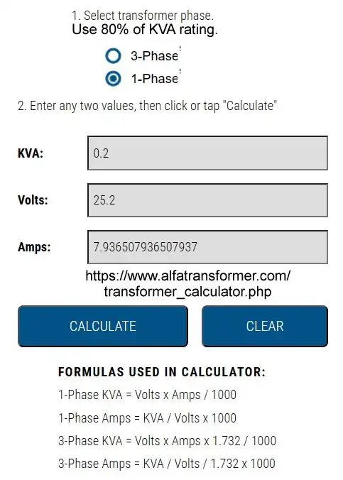 How to calculate neede KVA.