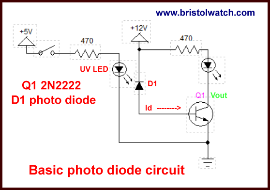 My basic photodiode test circuit.