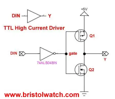 High current TTL driver circuit.
