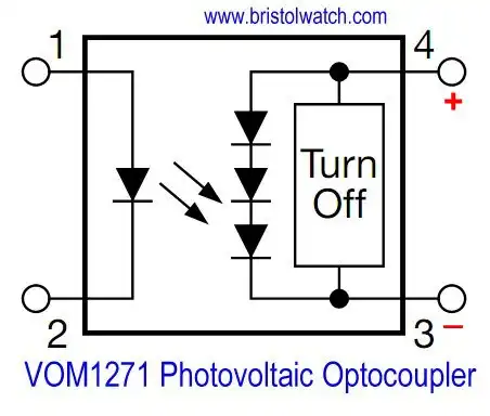 VM1271 photovoltaic optocoupler internal diagram.