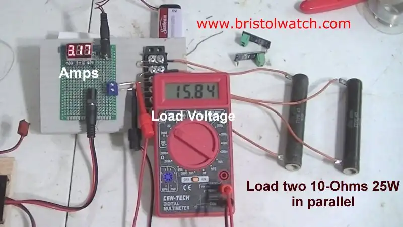 Test setup for constant current source.