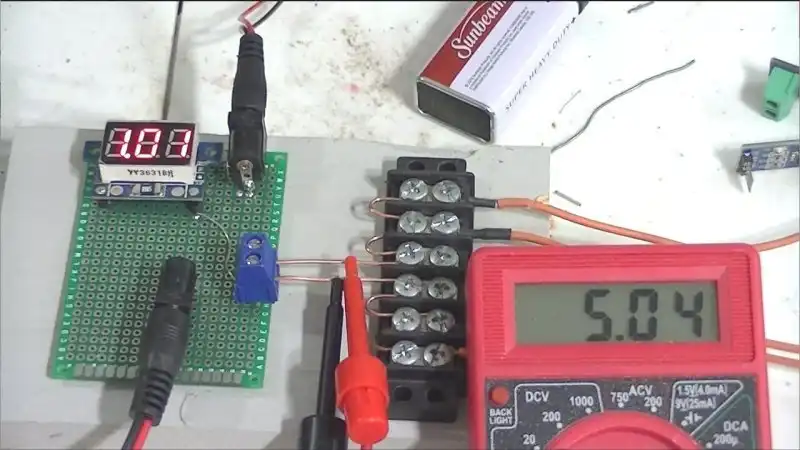 Constant current source set for 1 amp.