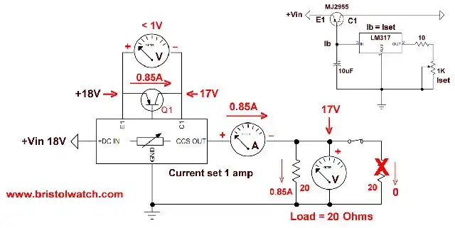 Constant current source test schematic 3.