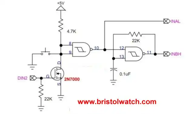 IR2110 H-bridge input circuit 1.