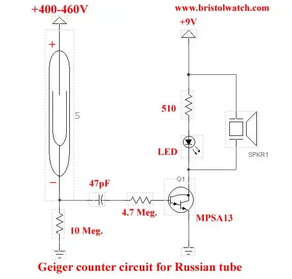 Geiger counter schematic simple