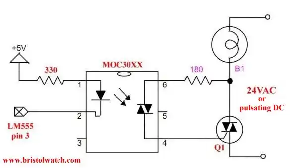 MOC30XX based AC power control.