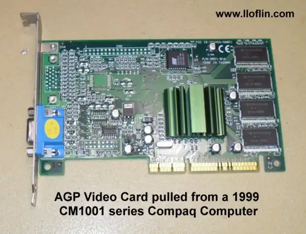 AGP video card from Presario CM1001 computer.