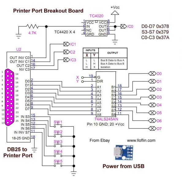 Operation TB6600 Stepper Controller with PC Parallel Port
