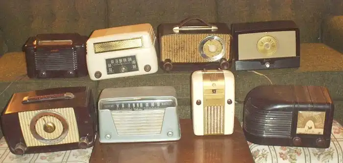 Example All American Five vacuum tube radios.