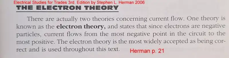 Stephen L. Herman statement on electron flow
