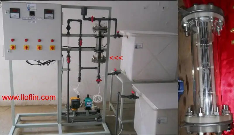 Pool chlorination equipment for electrochlorination