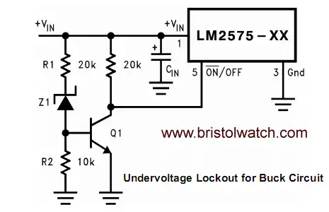LM7525 undervoltage lockout.